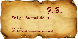 Feigl Barnabás névjegykártya