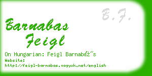 barnabas feigl business card